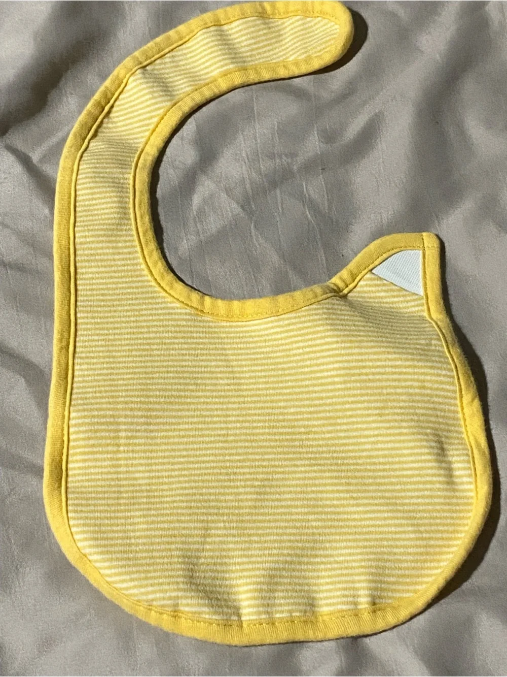 Carter's Yellow and White Striped Cotton Baby Bib
